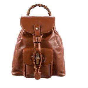 Gucci Mini Bamboo Rucksack Backpack w/ dust bag